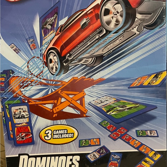 Hot Wheels Other - Hoy Wheels Domino Marching Game, 3 Games Included Age 4+